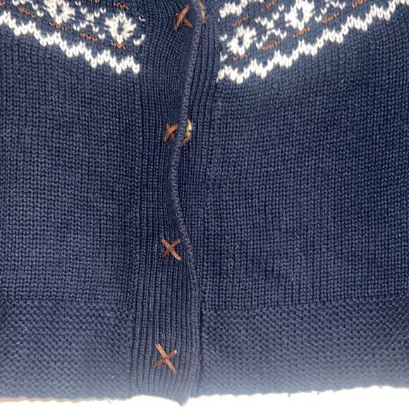 ✨Moda International Holiday Button Turtleneck Down Wool Blend Sz Med Cardigan✨ - Picture 7 of 8